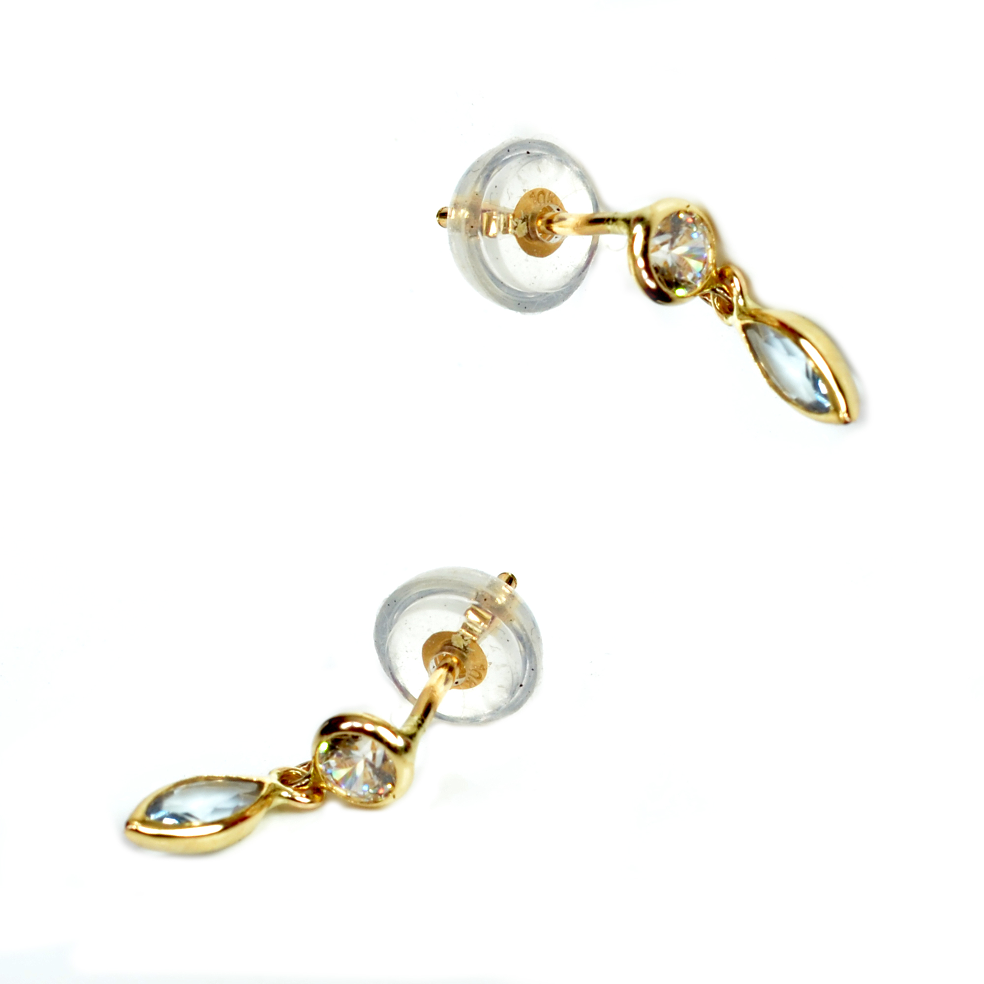 ΣΚΟΥΛΑΡΙΚΙΑ Κρεμαστα Κίτρινο Χρυσό Κ9 με Πέτρες Ζιργκόν 9ER-0009-US - 